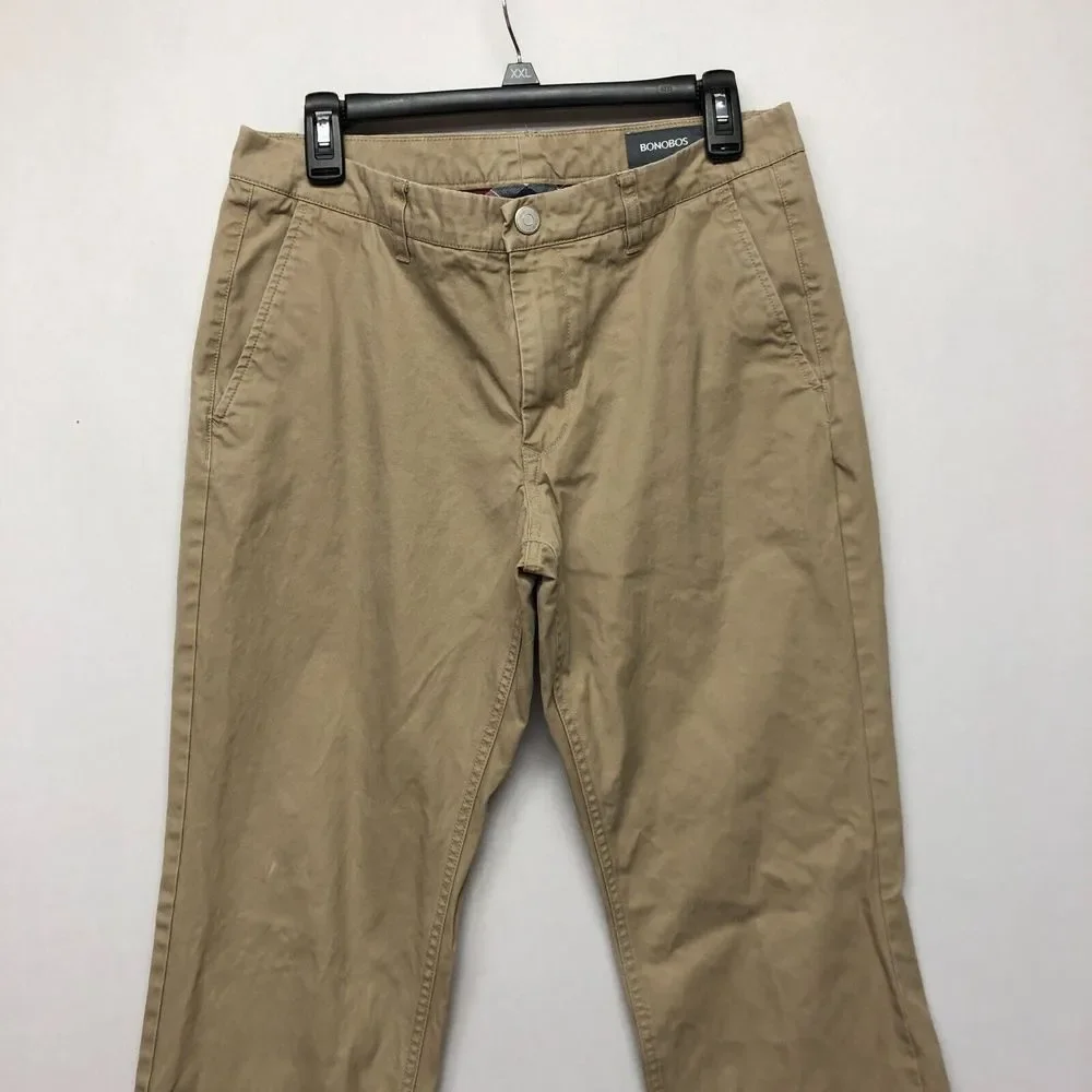 Bonobos Men Straight Leg Chino Pants Size 32x30 Flat Front B239 -21